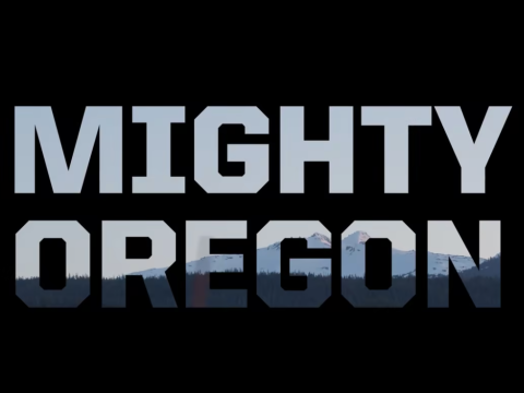 Mighty Oregon logo.