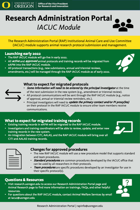 RAP IACUC infographic