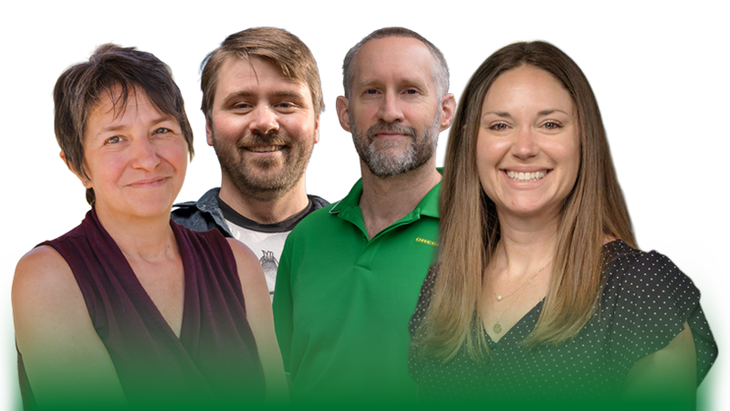 Portraits of four researchers.