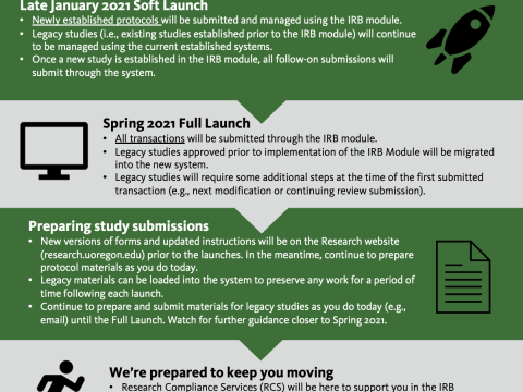 One page summary for RAP IRB module implementation.