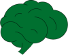Brain icon, green.