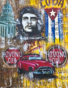 An ad for Havana Club rum featuring the likeness of Che Guevara.