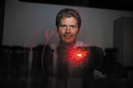 Doug Turnbull with laser