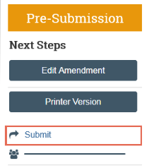 Screenshot of RAP menu showing location of the submit button.