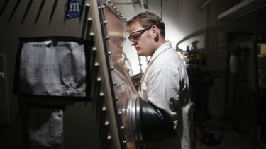 Student in lab